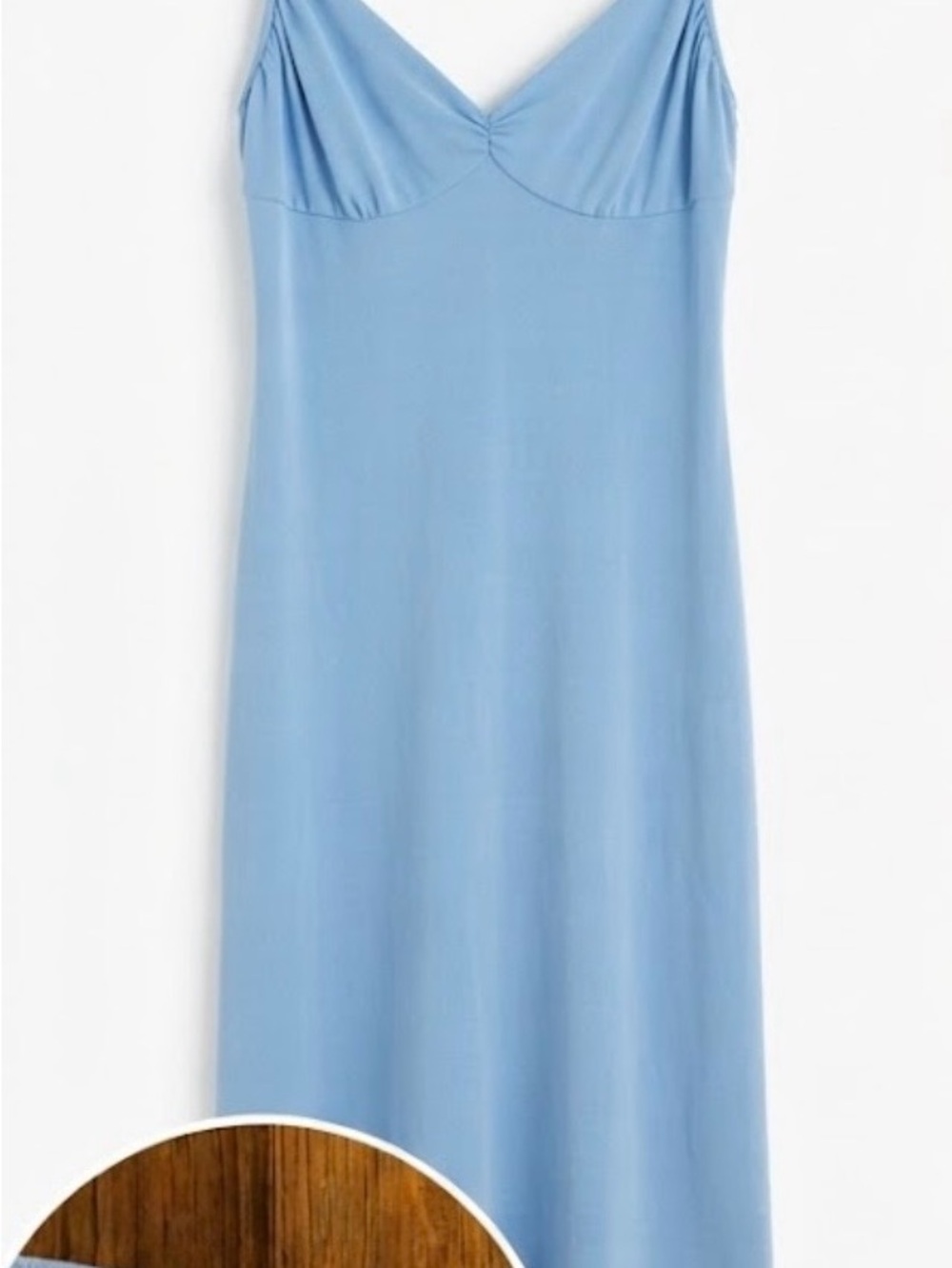 Diane Von Furstenberg Pale Blue Slip Midi Dress